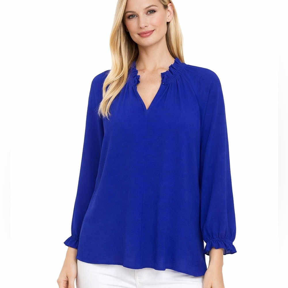 Eesome Size Medium Royal Blue Blouse‎